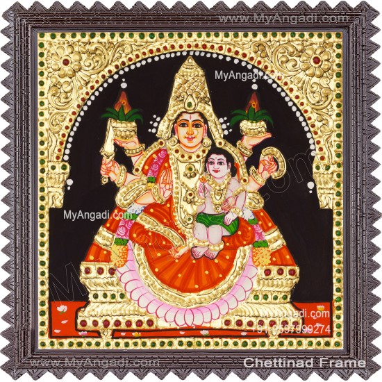 Santhana Lakshmi Tanjore Painting