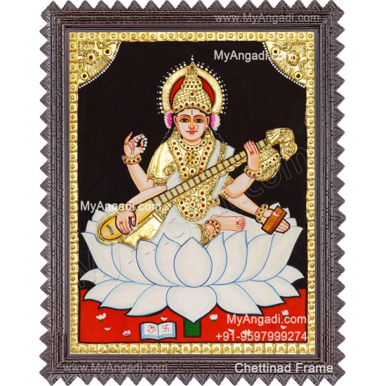Saraswathi Tanjore Painting