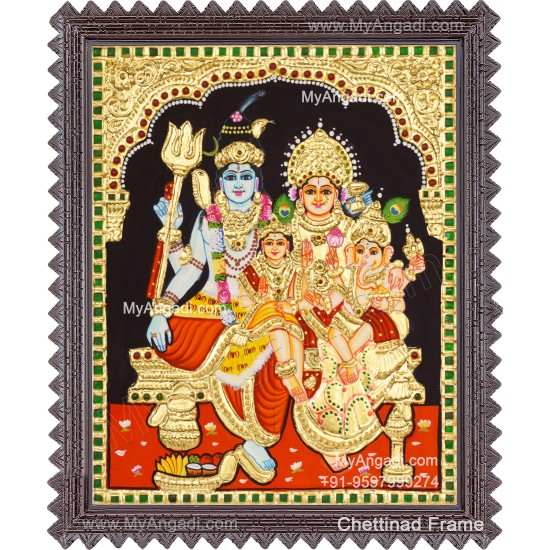 Shiva Family Tanjore Painting