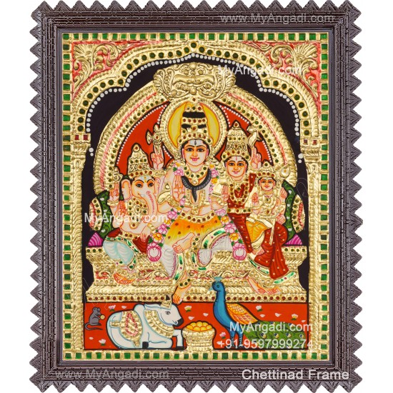 Sivan Kudumbam Tanjore Painting