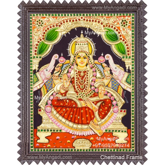 Gajalakshmi Tanjore Painting