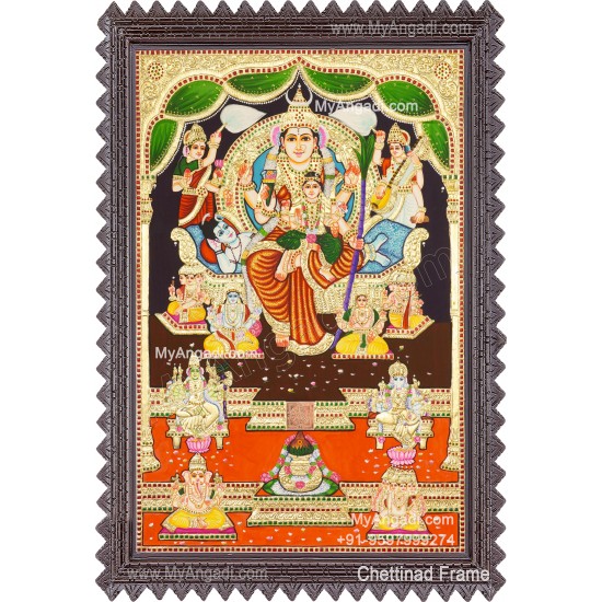 Raja Rajeshwari Tanjore Painting