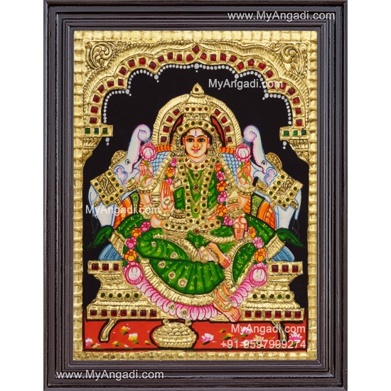 Gajalakshmi Tanjore Painting 