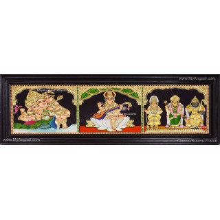3 Panel Tanjore Painting