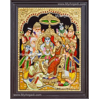 Ramar Pattabhishekam Tanjore Painting