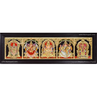 5 Panel Tanjore Painting