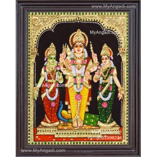Valli Deivanai Murugan Tanjore Painting