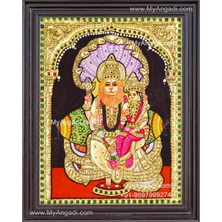 Lakshmi Narasimhar Tanjore Painting