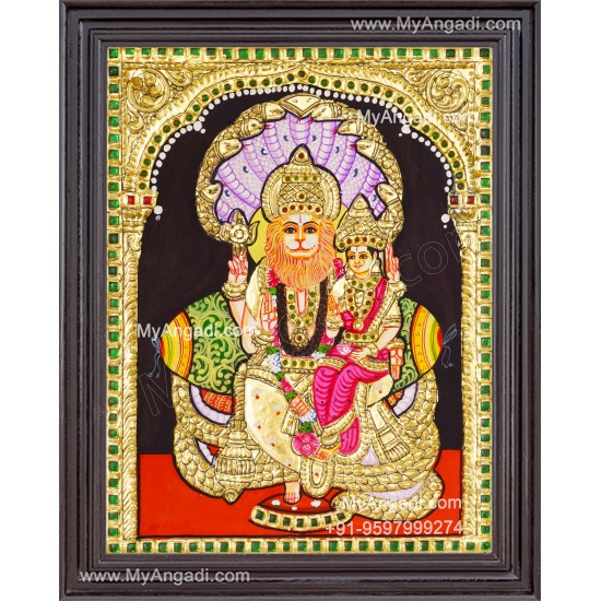 Lakshmi Narasimhar Tanjore Painting