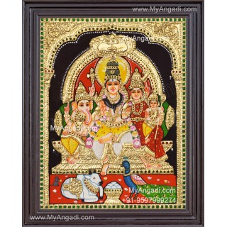 Shiva Parivar Tanjore Painting