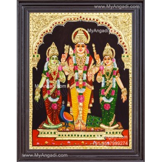 Valli Deivanai Murugan Tanjore Painting