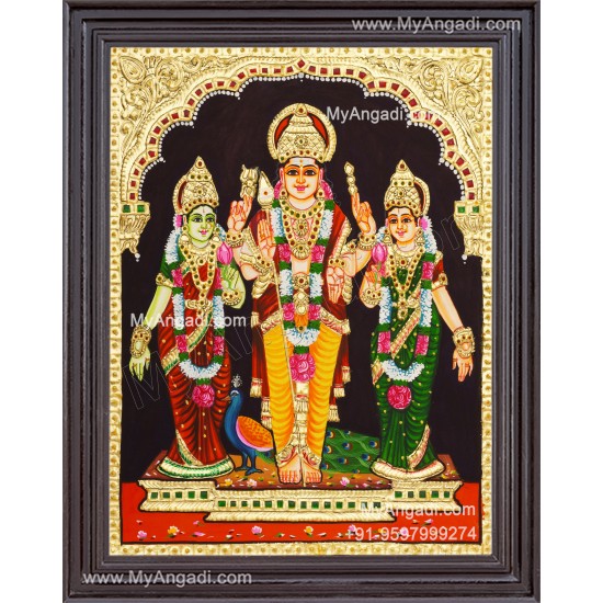 Valli Deivanai Murugan Tanjore Painting