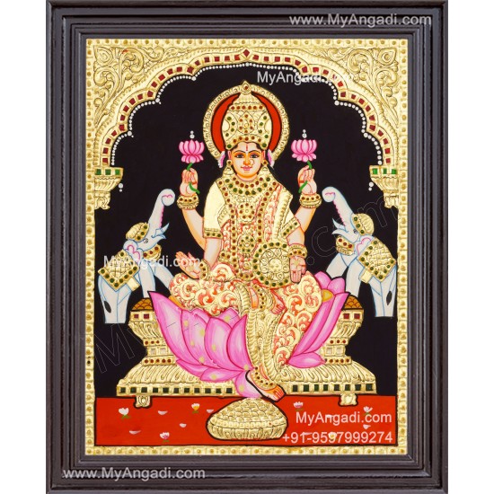 Gajalakshmi Tanjore Painting