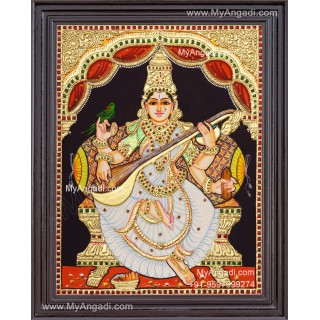 Saraswathi Tanjore Painting