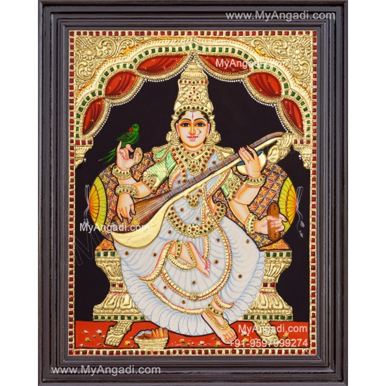 Saraswathi Tanjore Painting