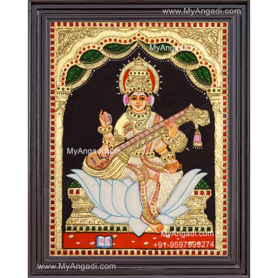 Saraswathi Tanjore Painting
