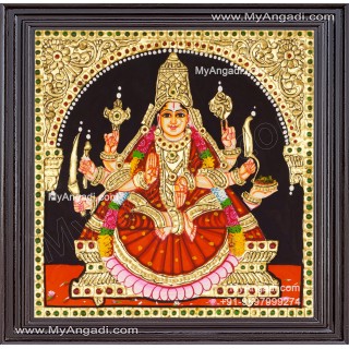 Veera Lakshmi Tanjore Painting