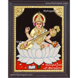 Saraswathi Tanjore Painting