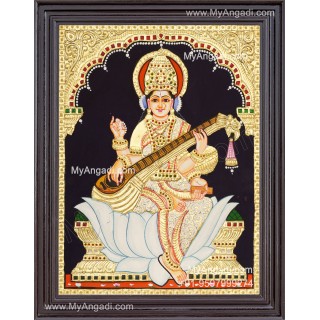 Saraswathi Tanjore Painting