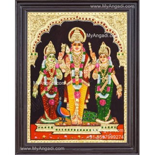 Murugan Valli Deivanai Tanjore Painting