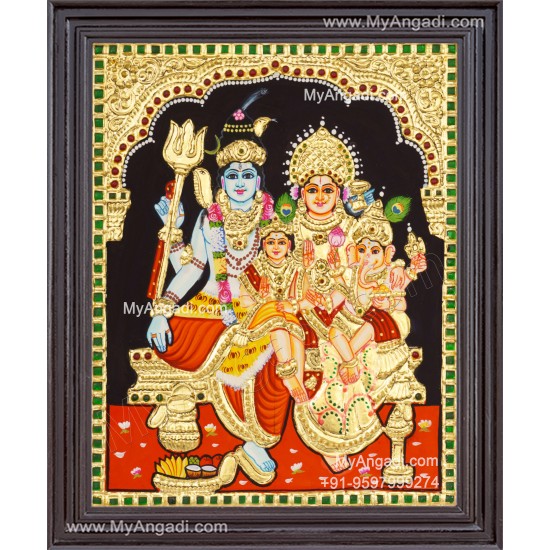 Shiva Family Tanjore Painting