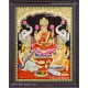 Ganesha Lakshmi Saraswathi Tanjore Painting