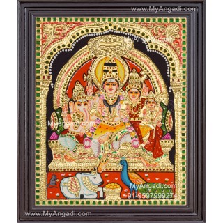 Sivan Kudumbam Tanjore Painting