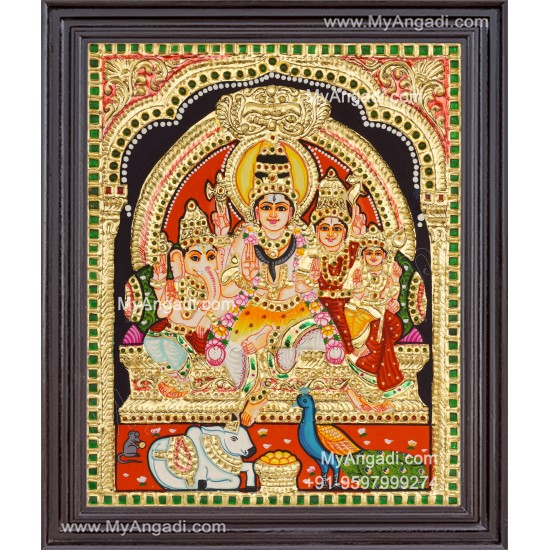 Sivan Kudumbam Tanjore Painting