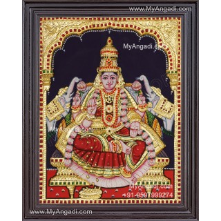 Gajalakshmi 3d Embossed Tanjore Painting