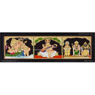 3 Panel Tanjore Painting