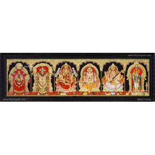 5 Panel Tanjore Painting