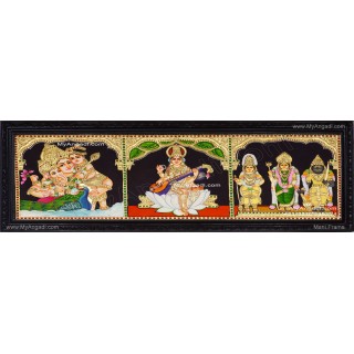 3 Panel Tanjore Painting
