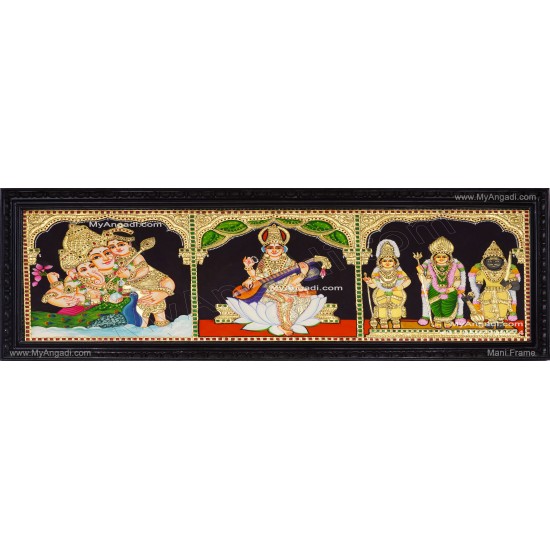3 Panel Tanjore Painting