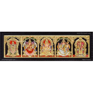 5 Panel Tanjore Painting