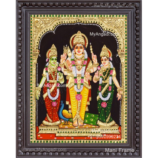 Valli Deivanai Murugan Tanjore Painting