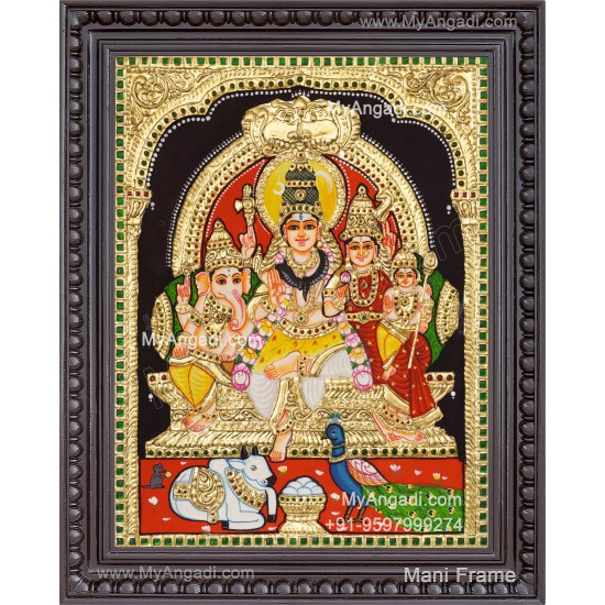 Shiva Parivar Tanjore Painting