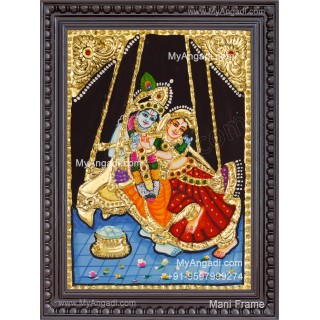 Radha Krishna Tanjore Painting, Krishna Tanjore Painting