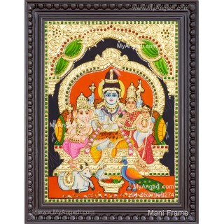 Shivan Family Tanjore Painting