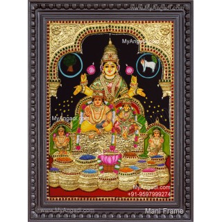 Kuber Lakshmi 2d Tanjore Painting