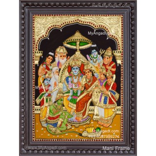 Ramar Pattabhishekam 2D Tanjore Painting
