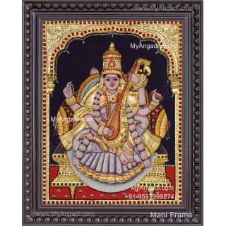 Saraswathi  3D Tanjore Painting