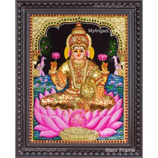 Gajalakshmi 3d Embossed Tanjore Painting
