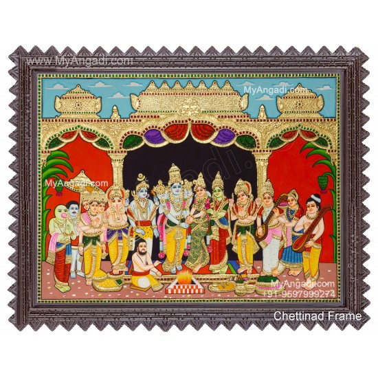 Srinivasa Kalyanam Tanjore Painting
