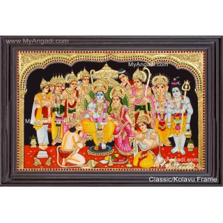 Ramar Pattabhishekam Tanjore Painting