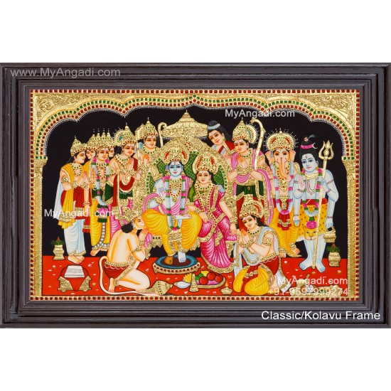 Ramar Pattabhishekam Tanjore Painting