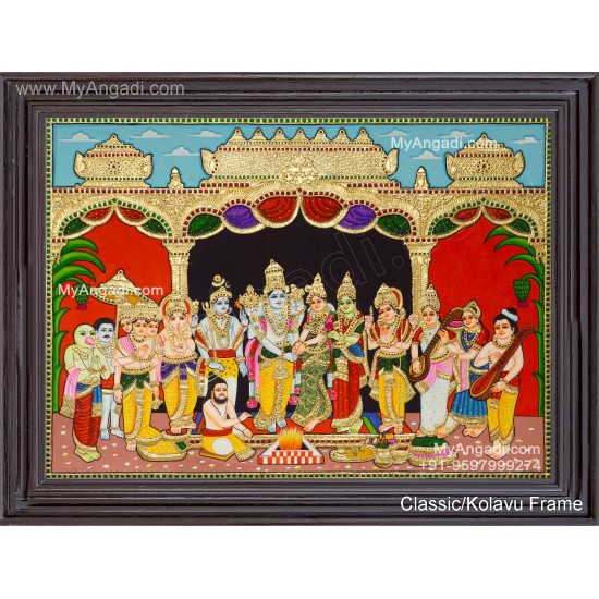 Srinivasa Kalyanam Tanjore Painting