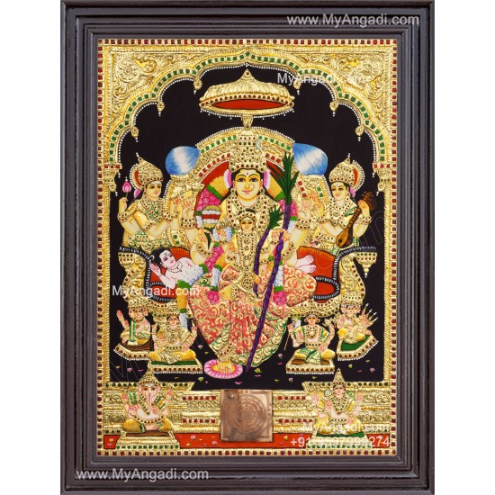 Raja Rajeshwari Tanjore Painting