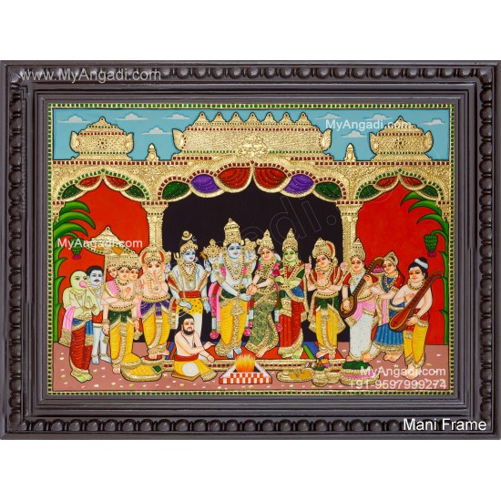 Srinivasa Kalyanam Tanjore Painting