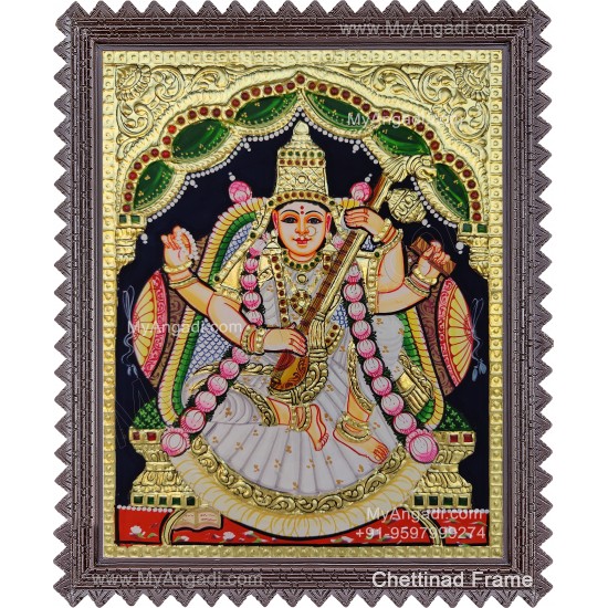 Saraswathi Tanjore Painting Saraswathi Tanjore Painting