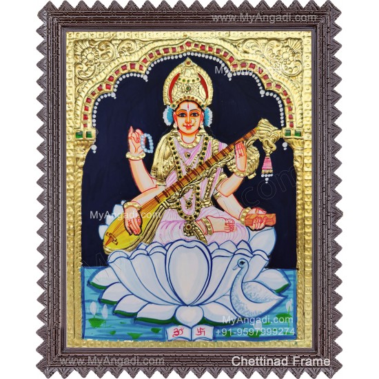 Saraswathi Tanjore Painting Saraswathi Tanjore Painting